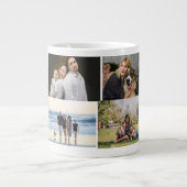 Grande Tasse  4 Family Photo Collage Custom (Devant)