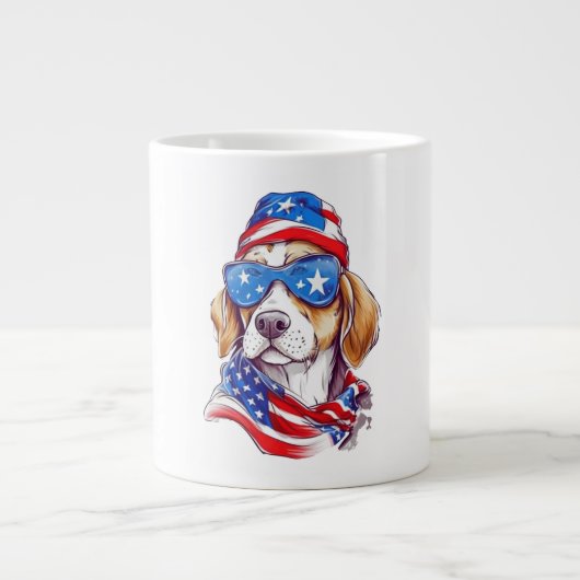 Grande Tasse 4th Of July Dog Sublimation-66361 (Devant)
