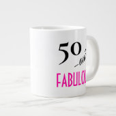 Grande Tasse 50 et FABULEUX ! Typographie rétro 50e anniversair (Devant droit)