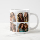 Grande Tasse 5 Photo Collage - Mod Minimal avec texte de script (Droite)