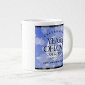 Grande Tasse 65e anniversaire de l'élégant Mariage Blue Sapphir (Devant droit)