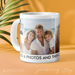 Grande Tasse 6 Collage de photos - Moderne, Minimaliste Blanc a