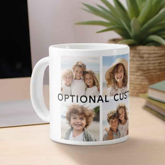 Grande Tasse 6 Collage de photos Texte facultatif — CAN Edit Co