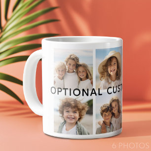Grande Tasse 6 Collage de photos -- Texte facultatif -- CAN Mod