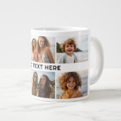 Grande Tasse 6 Collage photo 1 ligne de texte — CAN Edit Color (Devant droit)