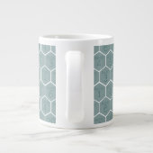 Grande Tasse 6 Photo Collage - funky honeycomb motif - blanc (Dos)