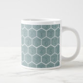 Grande Tasse 6 Photo Collage - funky honeycomb motif - blanc (Droite)