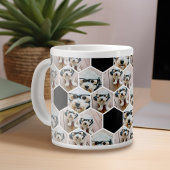 Grande Tasse 6 Photo Collage - motif hexagone funky