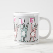 Grande Tasse 7 Nom de lettre avec lapins (Droite)