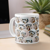 Grande Tasse 7 Photo Collage - motif hexagone funky