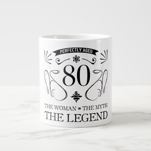 Grande Tasse 80e anniversaire pour les femmes (Devant)