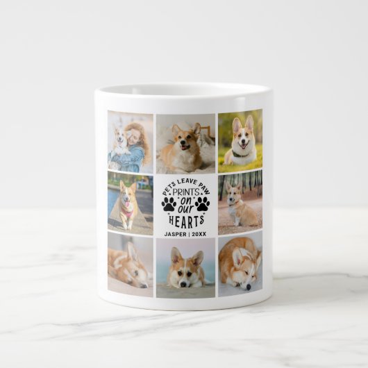Grande Tasse 8 Photo Collage Pet Souvenir commémoratif (Devant)