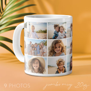 Grande Tasse 9 Collage de photos - Mêmes photos des deux côtés