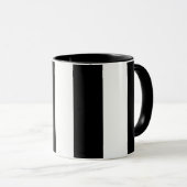 grande tasse à café rayé noir et blanc (Devant droit)