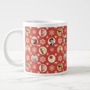 Grande Tasse A Christmas Story Retro Snowflake Pattern
