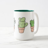 Grande tasse à deux tons de famille de Catcus (Devant droit)