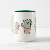 Grande tasse à deux tons de famille de Catcus (Devant gauche)