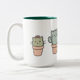 Grande tasse à deux tons de famille de Catcus
