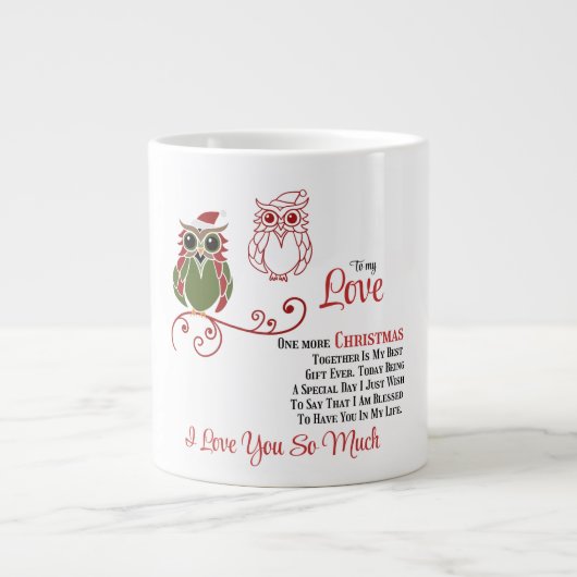 Grande Tasse À mon amour Un Noël de plus ensemble (Devant)