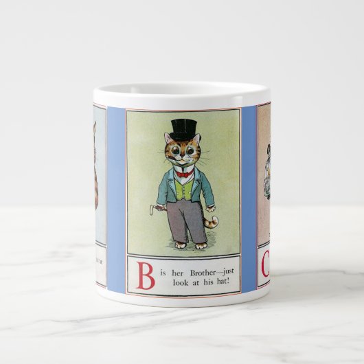 Grande Tasse ABC Cats par Louis Wain  (Devant)