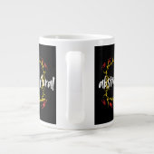 Grande Tasse Abstract Floral Art Design | Modern Flower  (Dos)