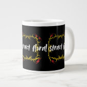 Grande Tasse Abstract Floral Art Design | Modern Flower  (Devant droit)