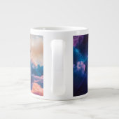 Grande Tasse Abstract Space Nebula Art - Colorful Cosmic (Dos)