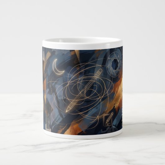 Grande Tasse Abstrait (Devant)