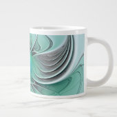 Grande Tasse Abstrait De Bleu, Art Fractal Moderne (Droite)