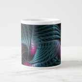 Grande Tasse Abstrait Imaginaire coloré fractal (Devant)