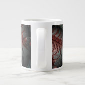 Grande Tasse Abstrait Imaginaire dynamique Fractal Art Brown Bl (Dos)