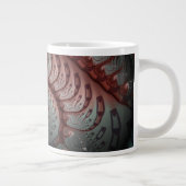 Grande Tasse Abstrait Imaginaire dynamique Fractal Art Brown Bl (Droite)