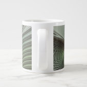 Grande Tasse Abstrait Olive Sage Green Grey Fractal Art Imagina (Dos)