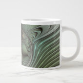 Grande Tasse Abstrait Olive Sage Green Grey Fractal Art Imagina (Droite)