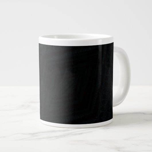 Grande Tasse Acceptation | Texture géométrique foncée (Devant droit)