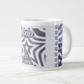 Grande Tasse Achempong God Is Love Star Blue & Grey - Oversize (Devant droit)