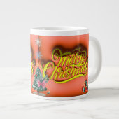 Grande Tasse AD 024 - Graphisme numérique de Noël joyeux Noël (Devant droit)