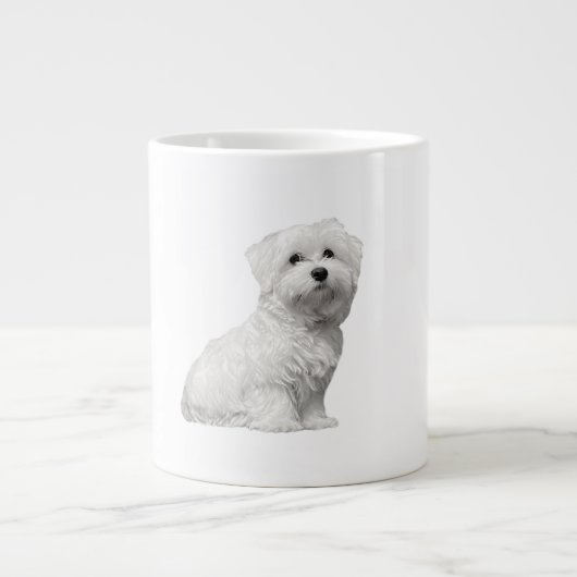 Grande Tasse Adorable Chiot Maltese Lili (Devant)