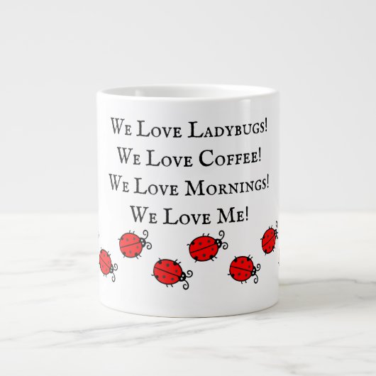 Grande Tasse Adorable Ladybug Jumbo Coffee Cup! (Devant)