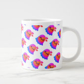 Grande Tasse Adorable Neon Kawaii Ghost avec Gradient et (Droite)