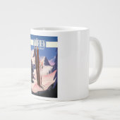Grande Tasse Affiche d'art d'impression de ski Murren Suisse. (Devant droit)