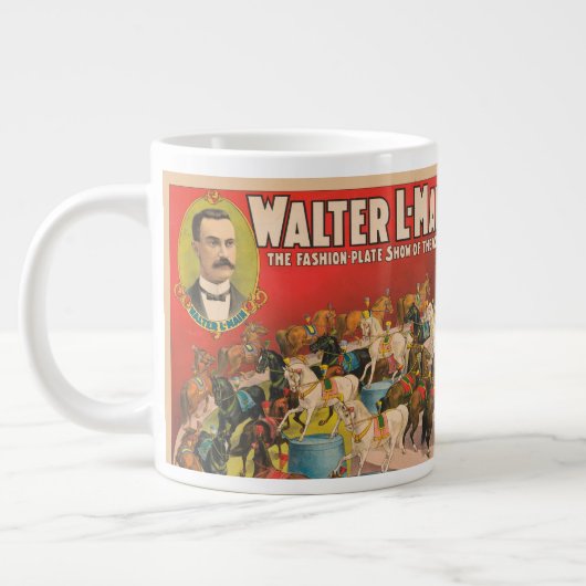 Grande Tasse Affiche De Cirque De 63 Chevaux En Une Seule Cercl (Gauche)