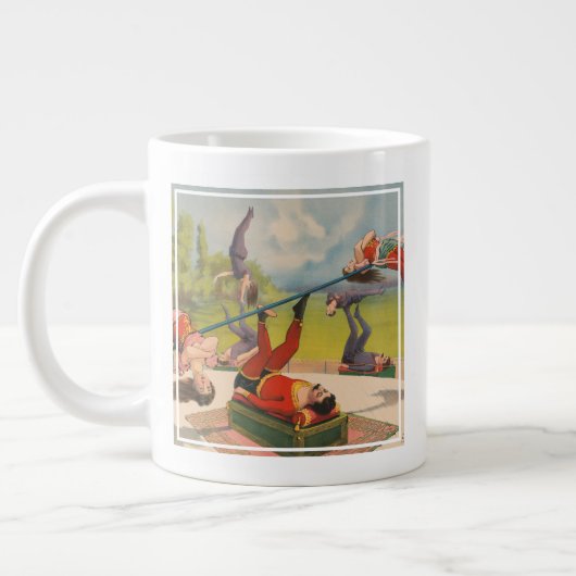Grande Tasse Affiche de cirque montrant des actes acrobatiques, (Gauche)