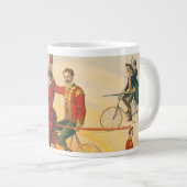 Grande Tasse Affiche De Cirque Montrant Des Vélos Sur Tightrope (Devant droit)