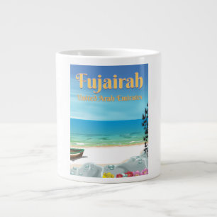 Grande Tasse Affiche de la plage des Émirats arabes unis de Fuj