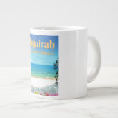 Grande Tasse Affiche de plage de Fujairah Émirats Arabes Unis (Devant droit)