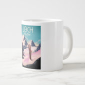 Grande Tasse Affiche de ski Lech Autriche. (Devant droit)