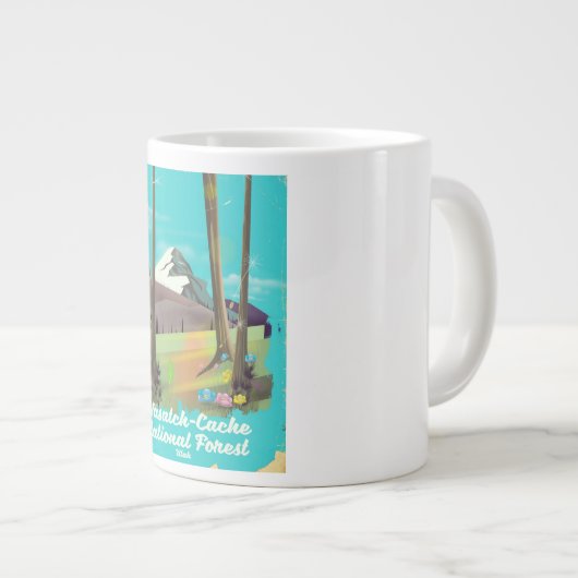 Grande Tasse Affiche de vacances de Wasatch Cache National Fore (Devant droit)
