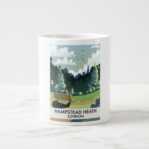 Grande Tasse Affiche de voyage à Hampstead Heath Londres.