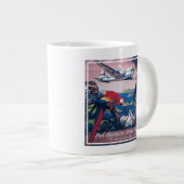 Grande Tasse Affiche De Voyage D'Avion De Mer Survolant Les Car (Devant droit)